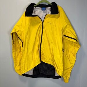 Performance Bike Ultra Cycling Jacket Mens XL Yellow Ripstop Windbreaker EUC